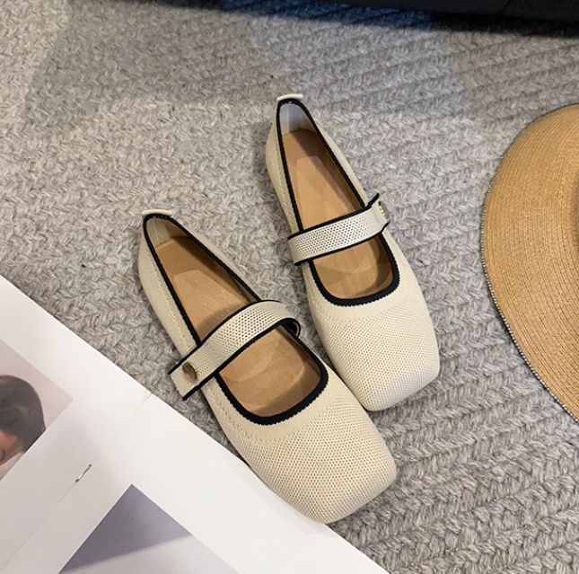 Spring New! Women's Shoes - Shallow Mouth, Slip - on, Woven Hollow - out Breathable Moccasins