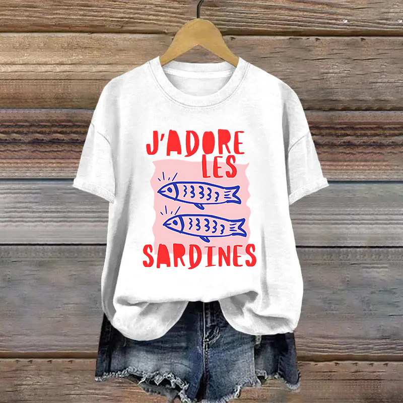 Cotton Sardines Printed T-shirt