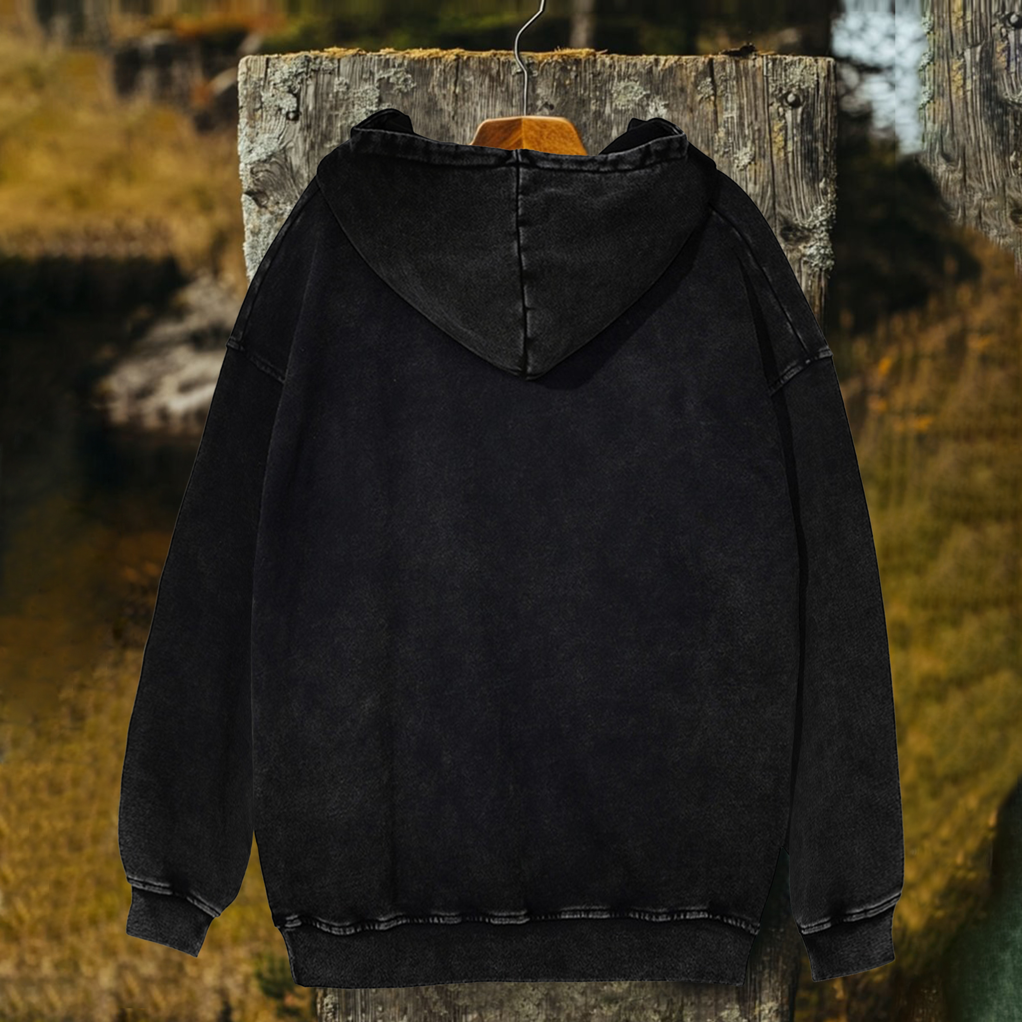 Unisex Jaws Printed Washed Hoodies