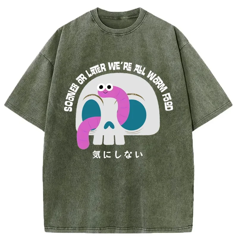   Brain Is Yummy Washed T-Shirt