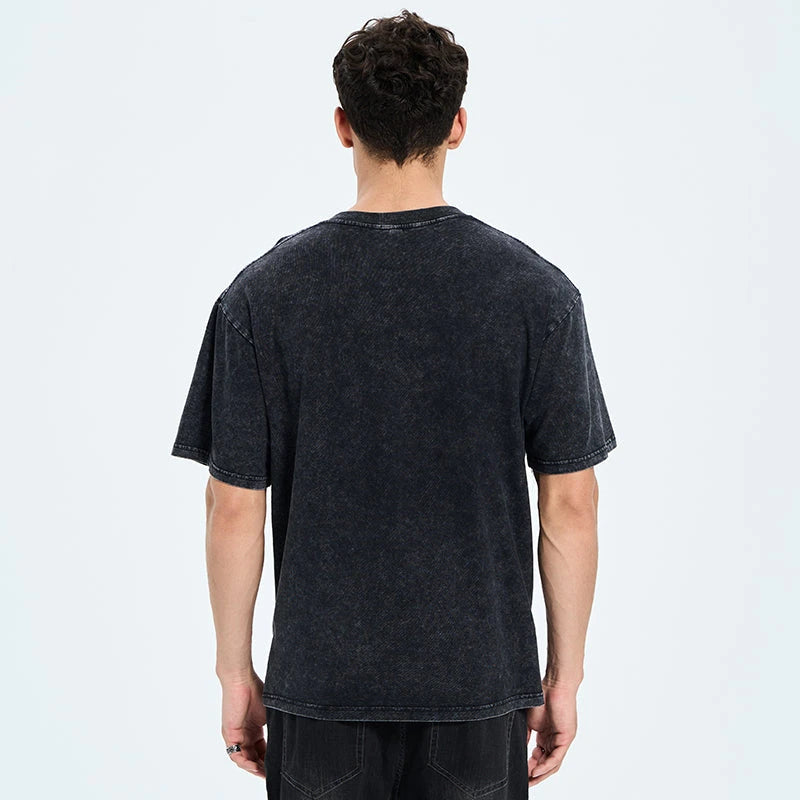 Ukiyoe Waves And Fish Washed T-Shirt