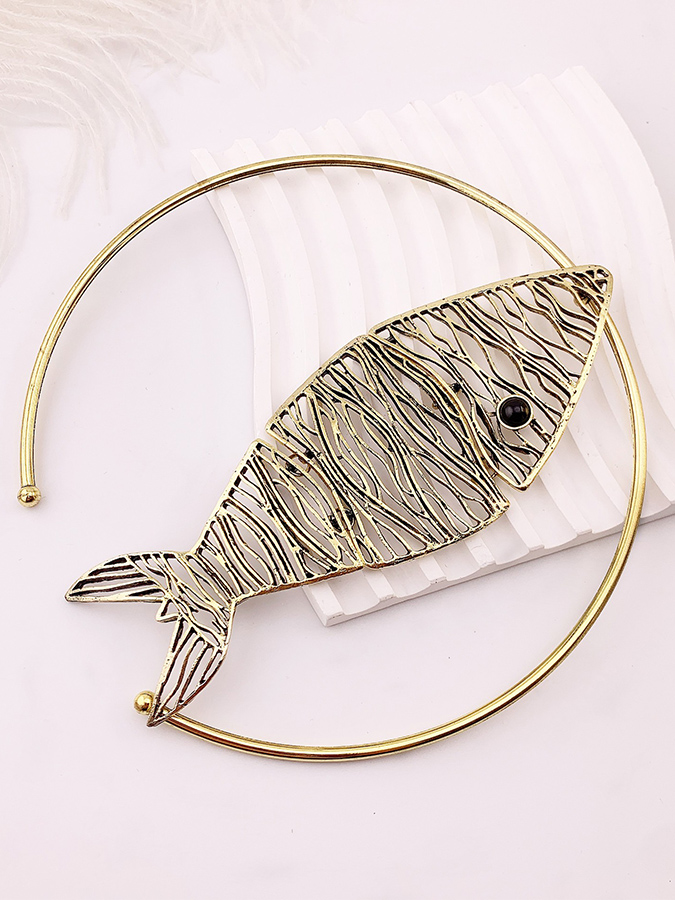 Gold Metal Fish Bracelet