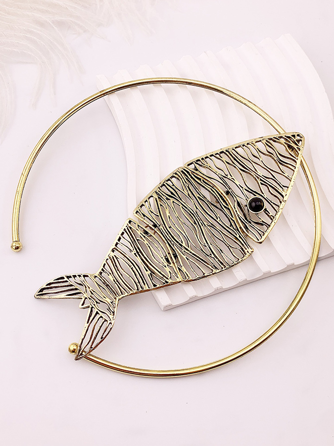 Gold Metal Fish Bracelet