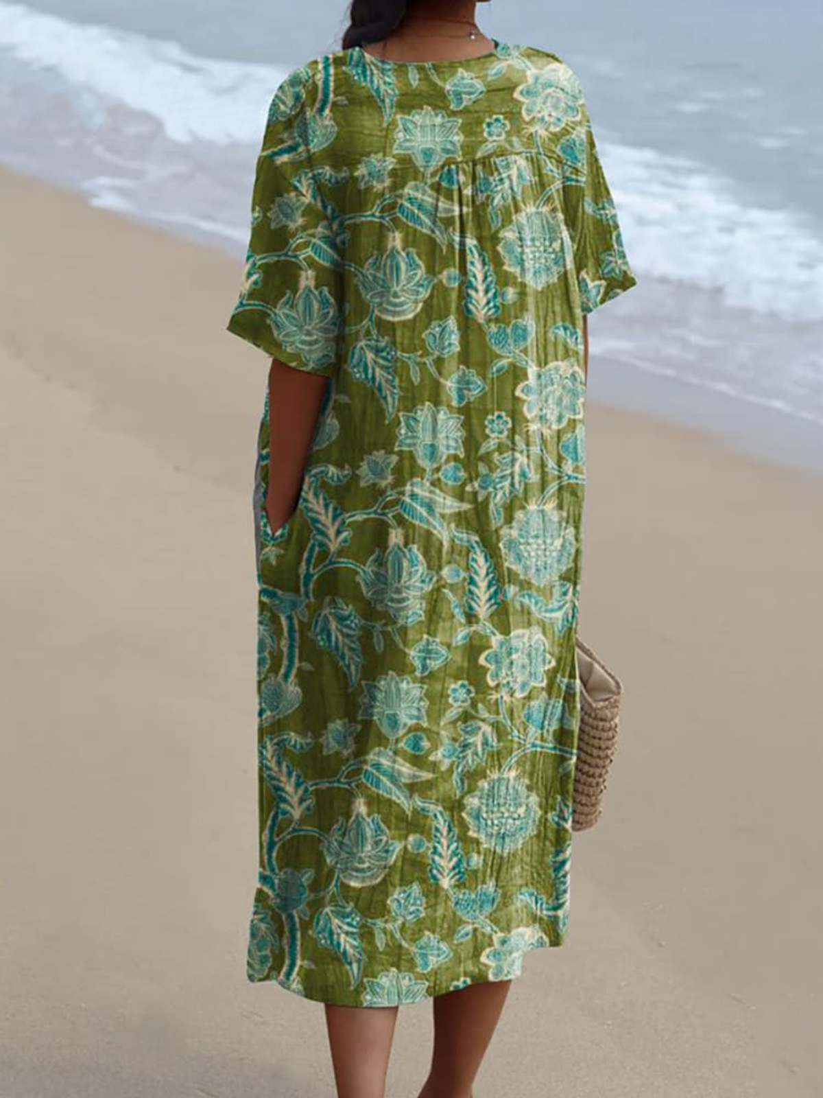 Women's  Flower Art Print  Casual Dress