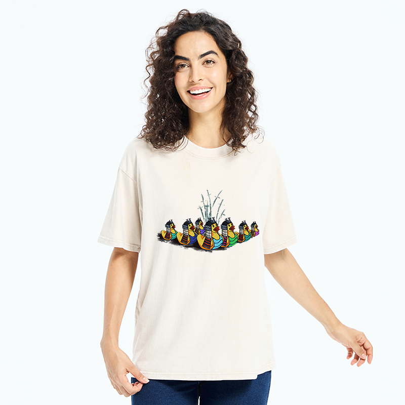   Samurai Ducks Washed T-Shirt