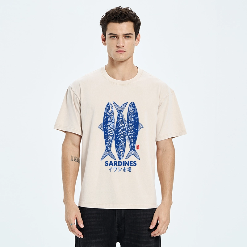 Sardines Market Washed T-Shirt