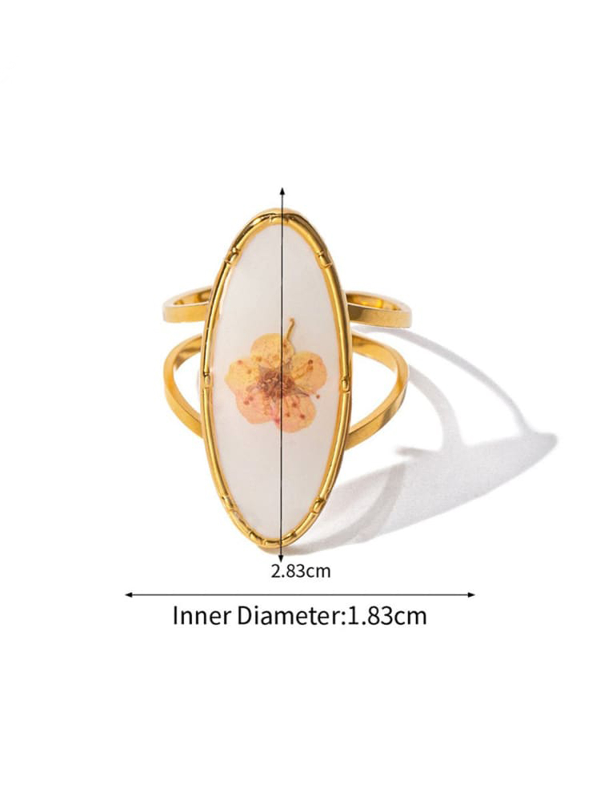 Aeon Flower Stainless Steel Ring