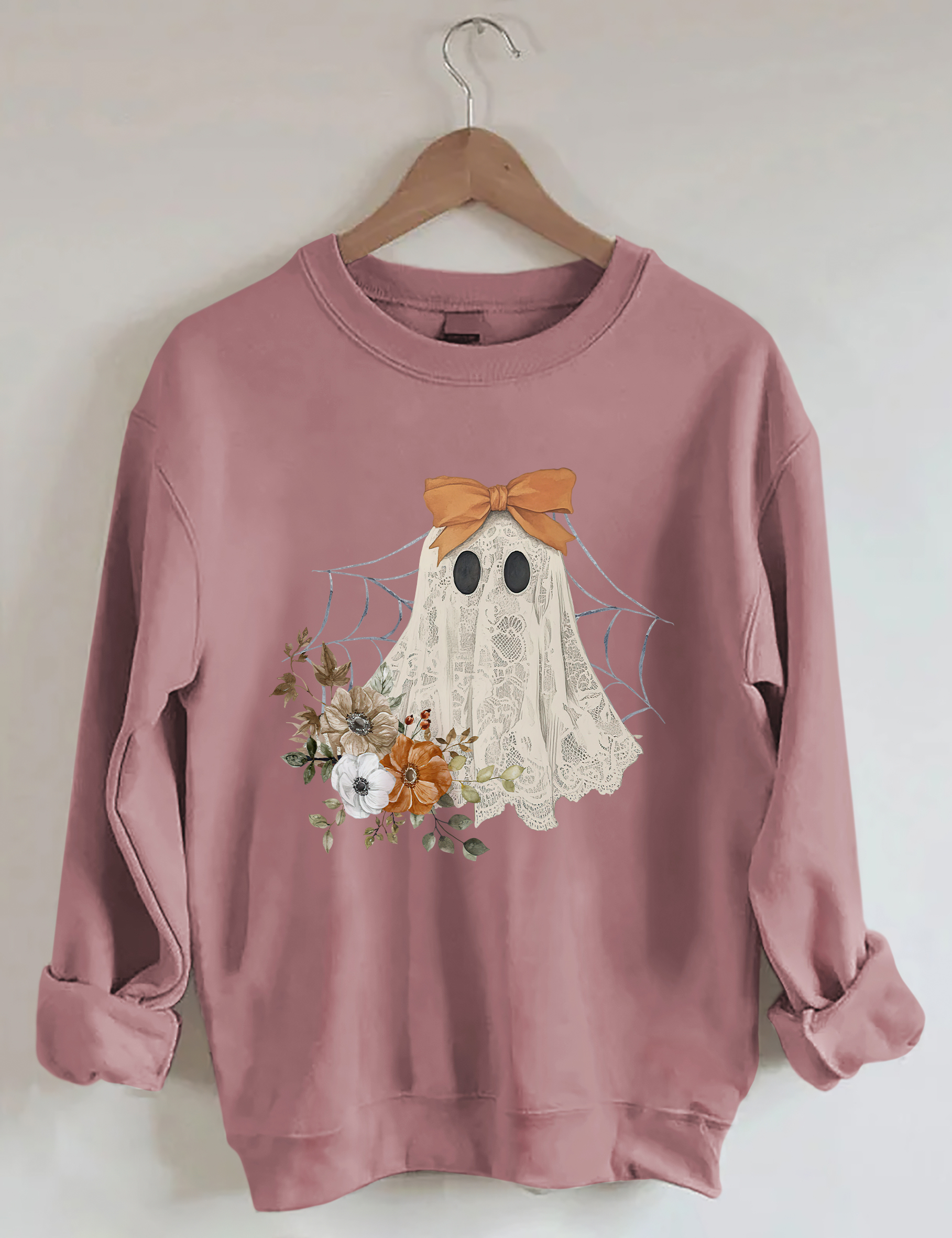 Halloween Lace Ghost Sweatshirt