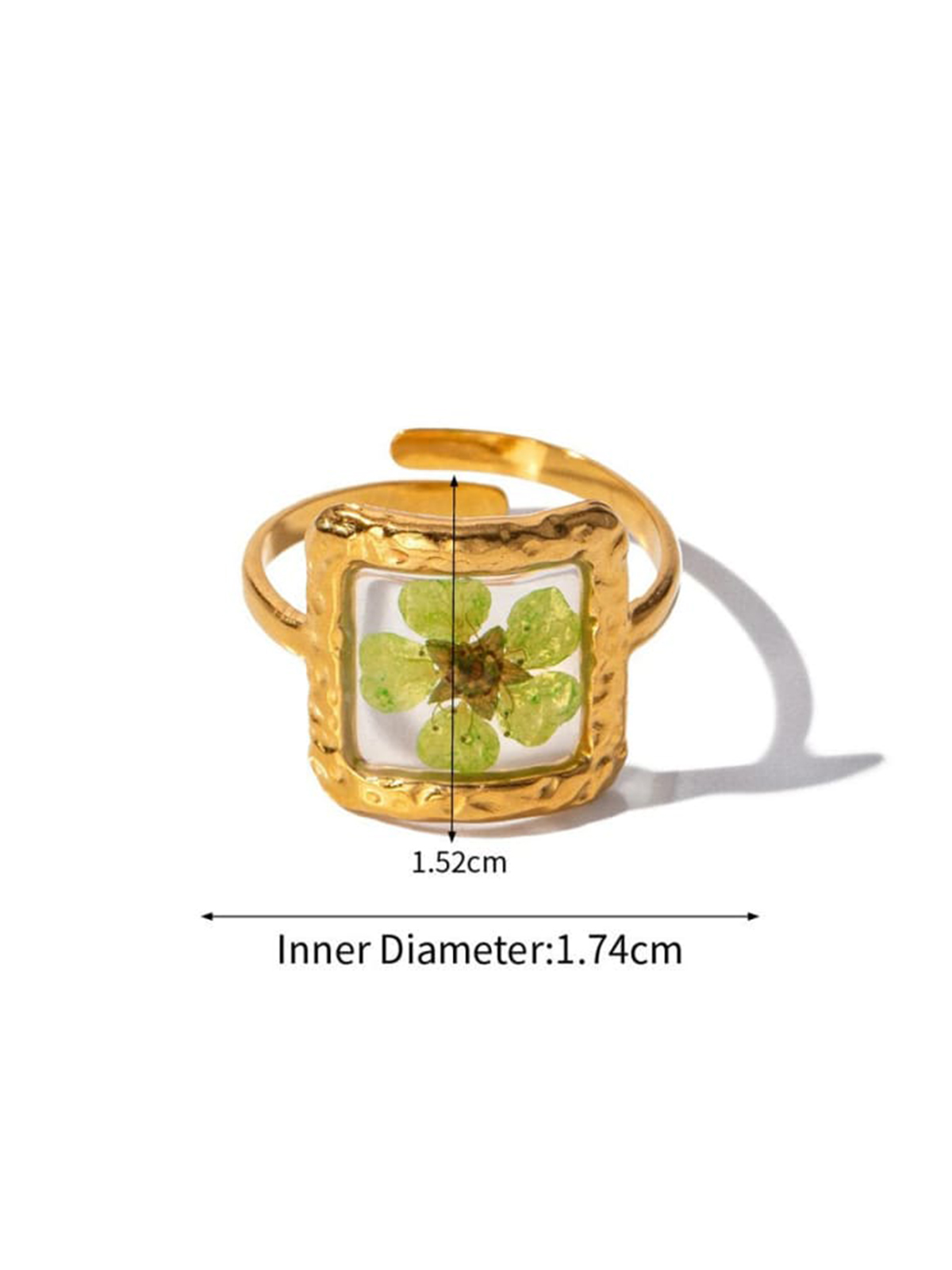 Aeon Flower Stainless Steel Ring