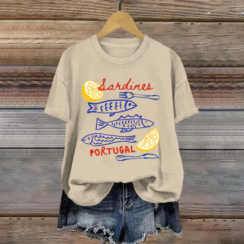 Cotton Sardines Printed T-shirt