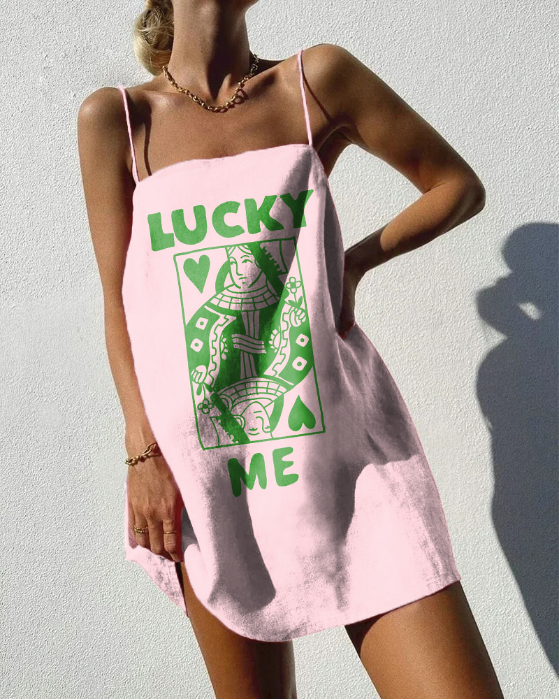 Women's Lucky Me Print Mini Dress