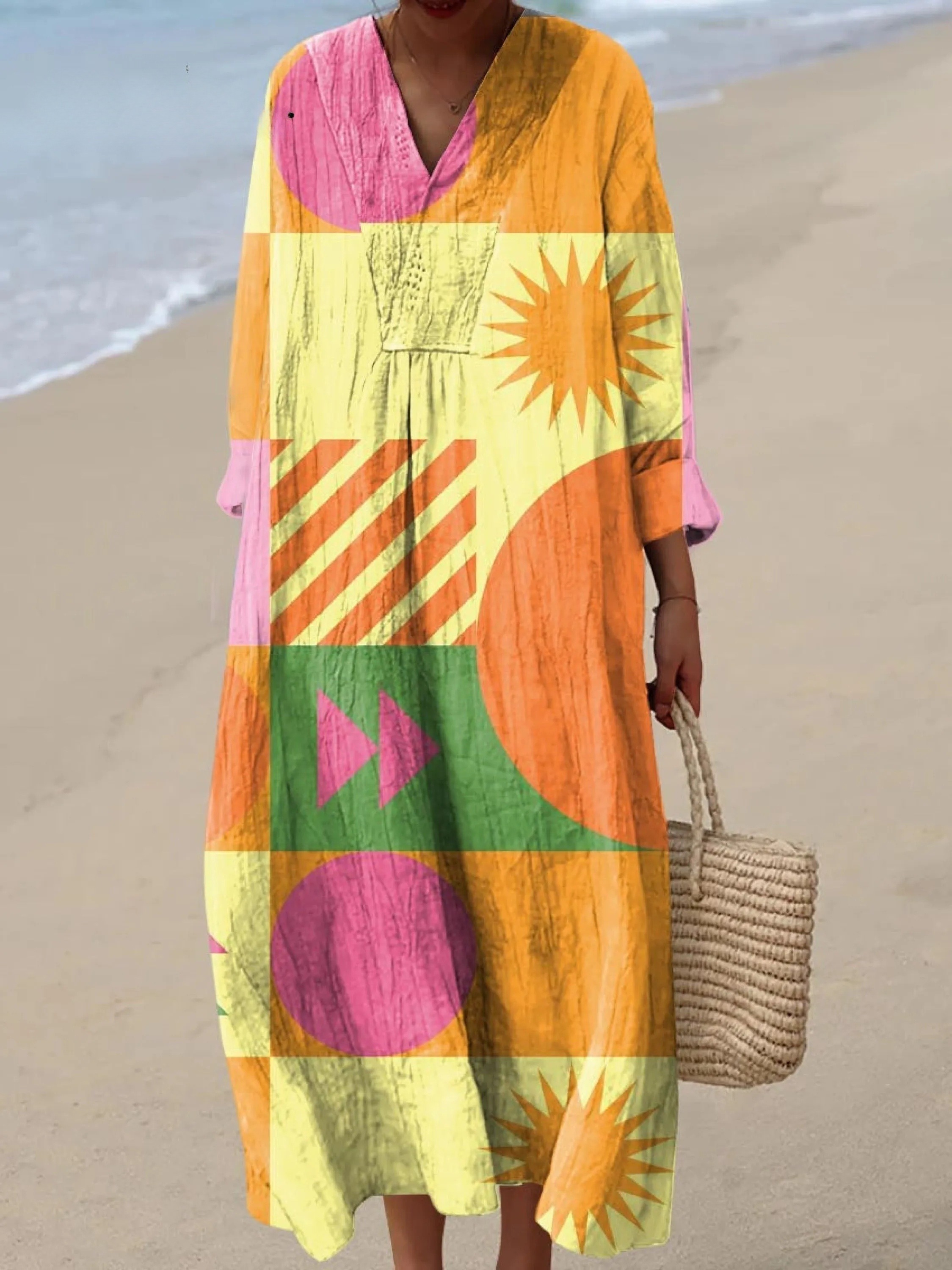 Women's Art Creative Geometric Patterns Art Print Dress