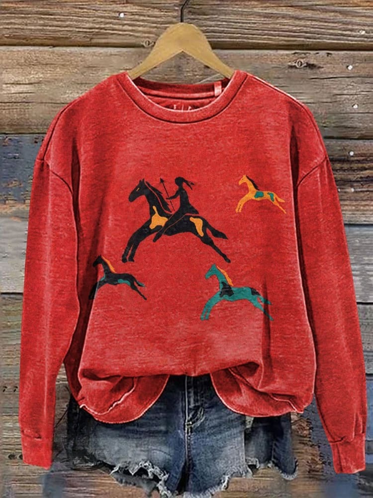 🔥Global best-selling🔥Classic Horse Art Print Casual T-Shirt