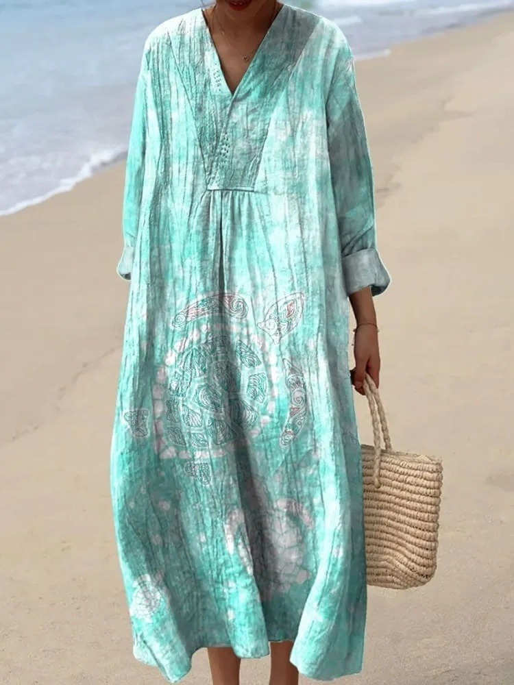 Women's Cute Turtle Art Print Dress