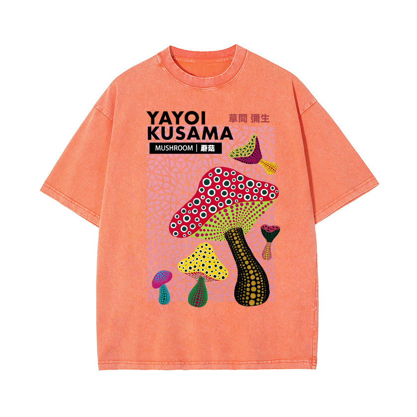 Yayoi Kusama Vintage Wash Japanese Design T-Shirt