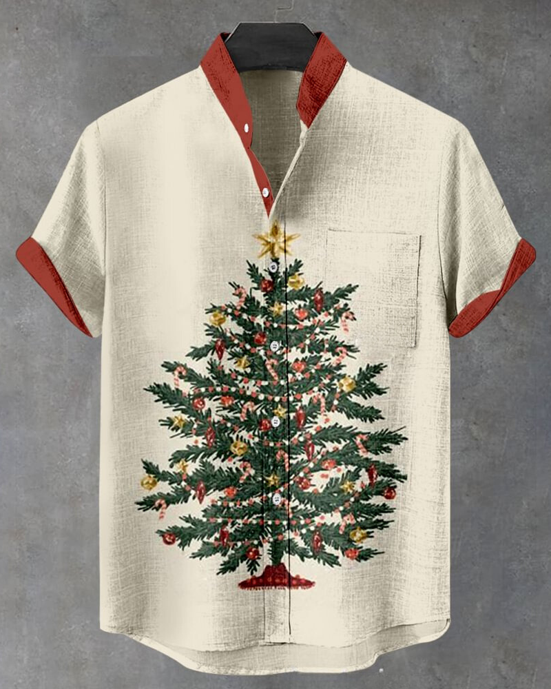Christmas Tree Elements Printed Clothes