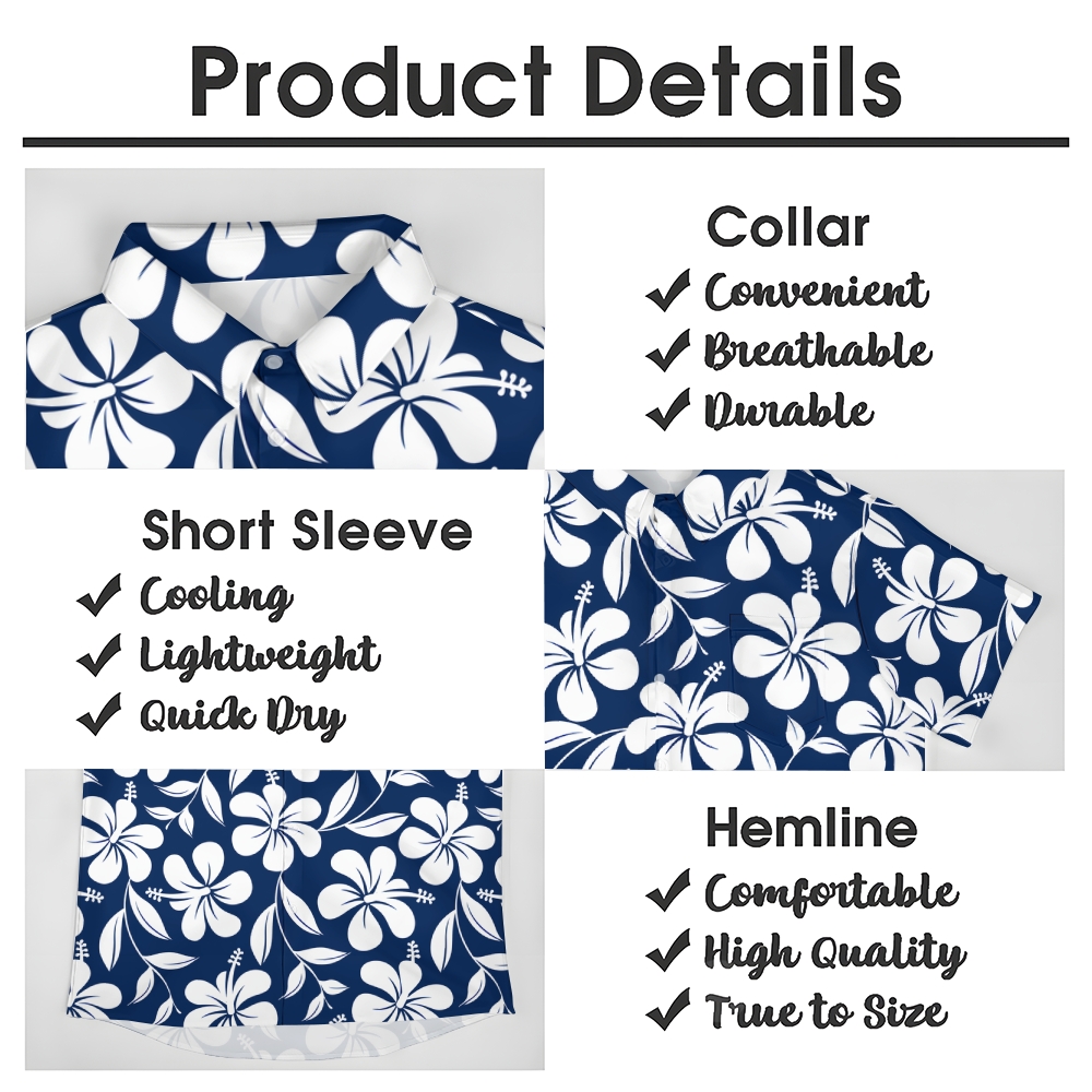 Men's Hawaiian Casual Short Sleeve Shirt 2405000458