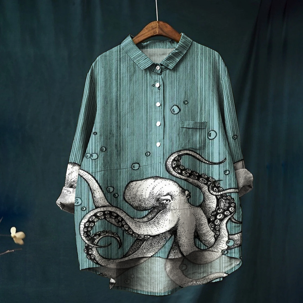 Women's Octopus Print Casual Shirt