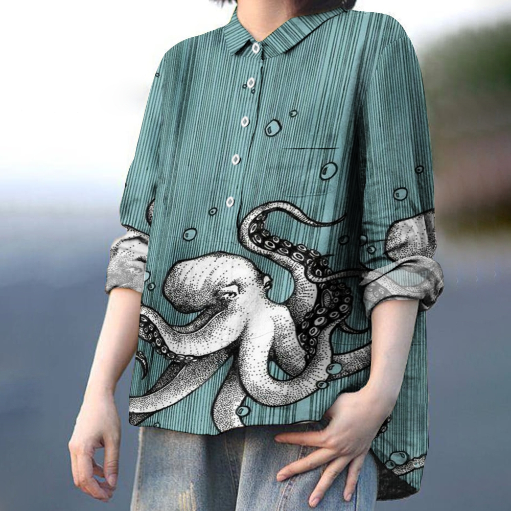 Women's Octopus Print Casual Shirt