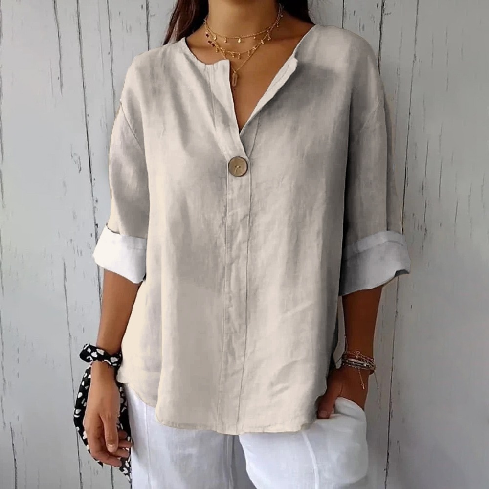 Women's Casual Cotton Linen Shirt