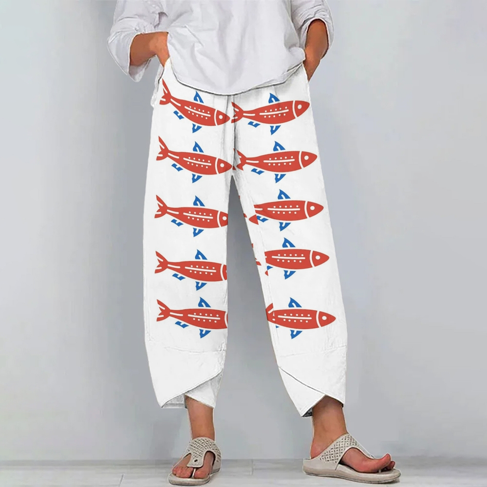 Women's Casual Sardine Printed Pants