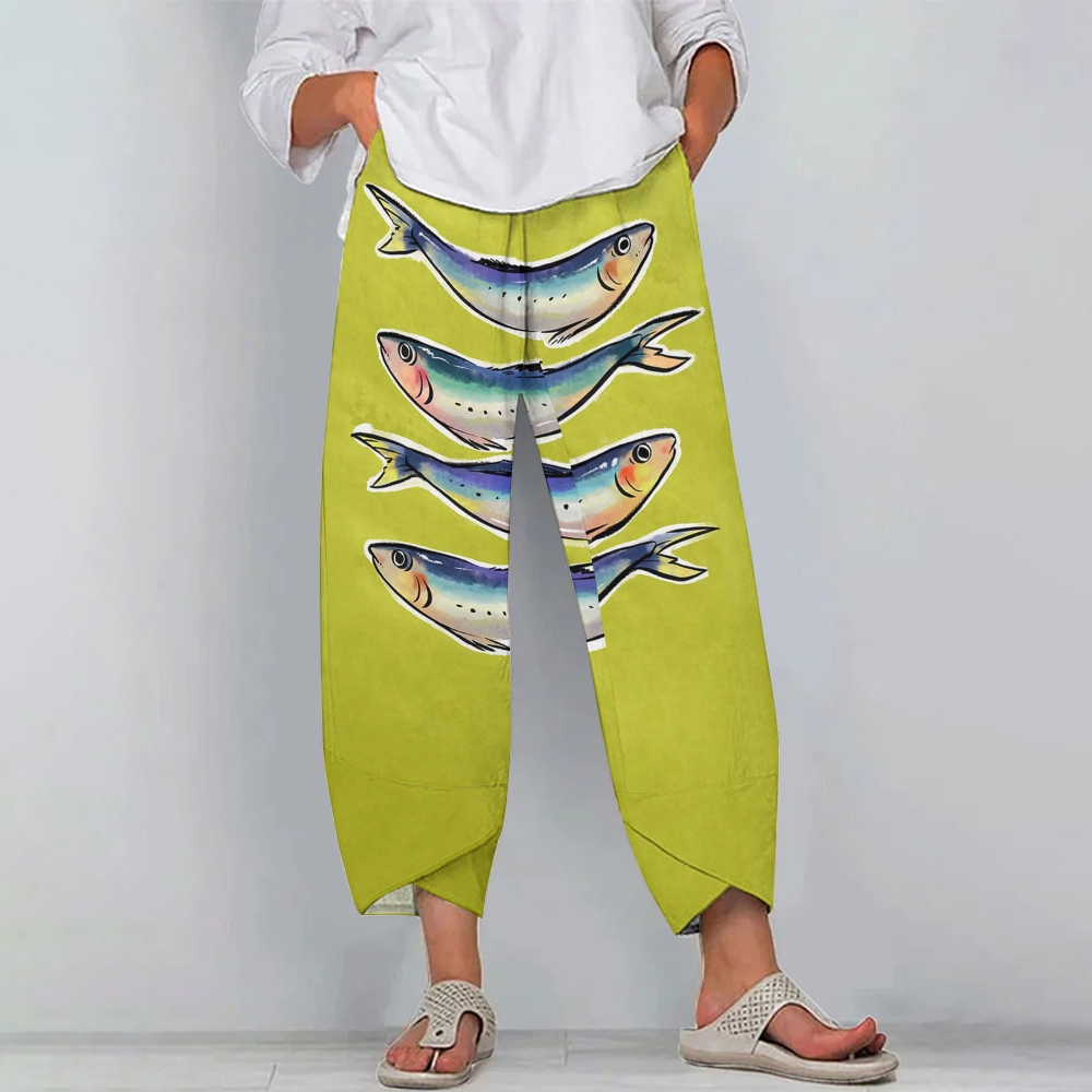 Women's Casual Art Fish Printed Pants