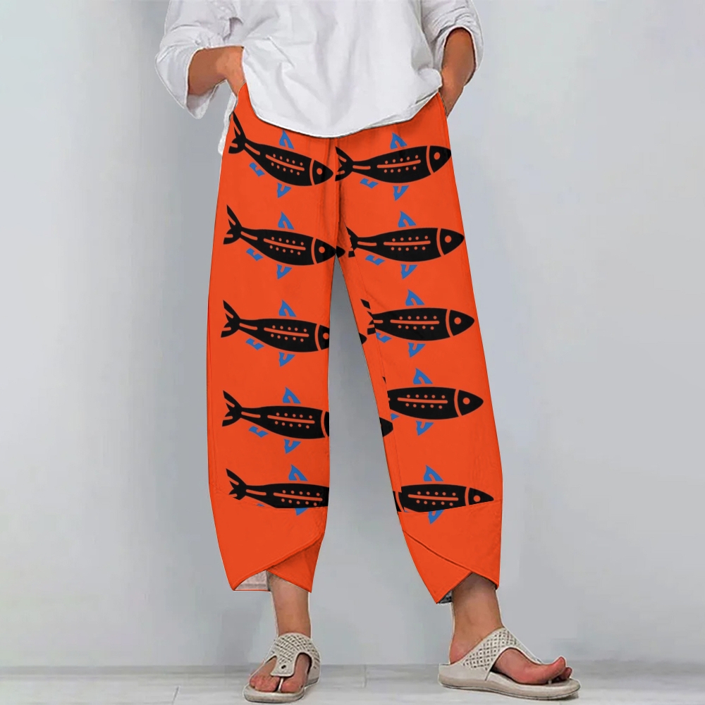 Women's Casual Fish Printed Pants