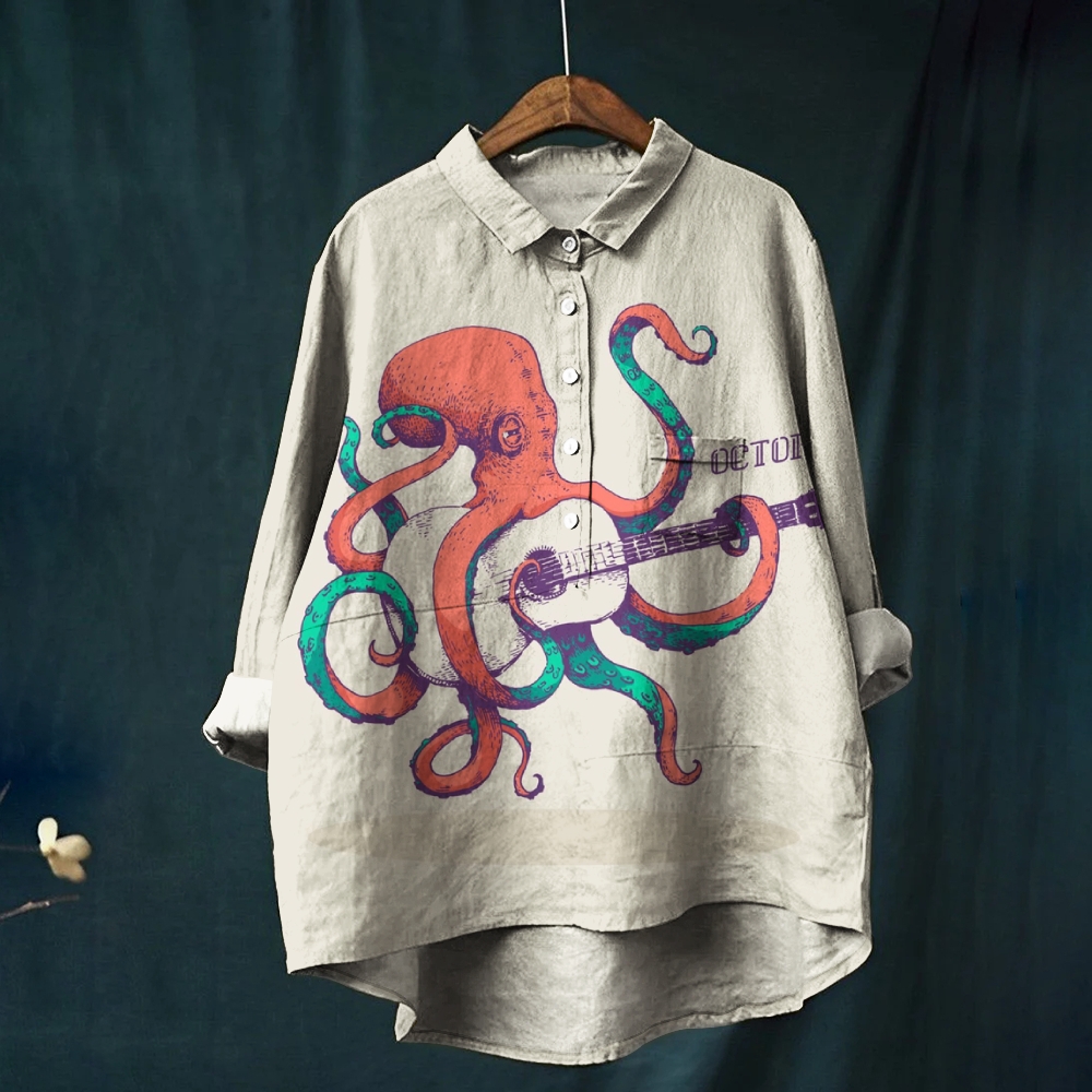 Women's Octopus Print Casual Shirt