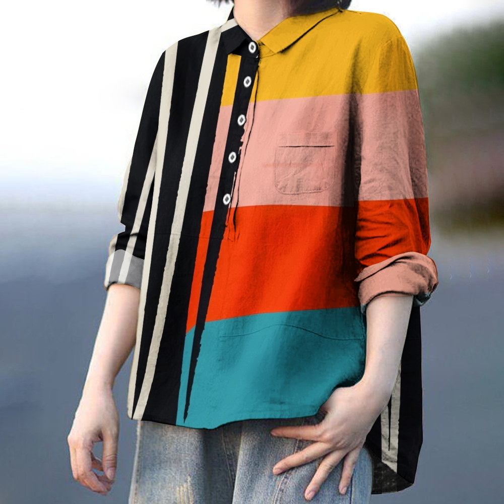 Women's Stripe Printed Casual Shirt