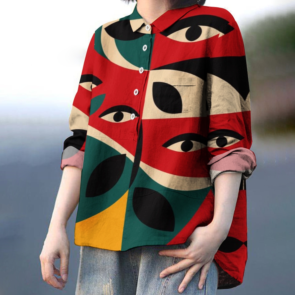 Women's Abstract Printed Casual Shirt