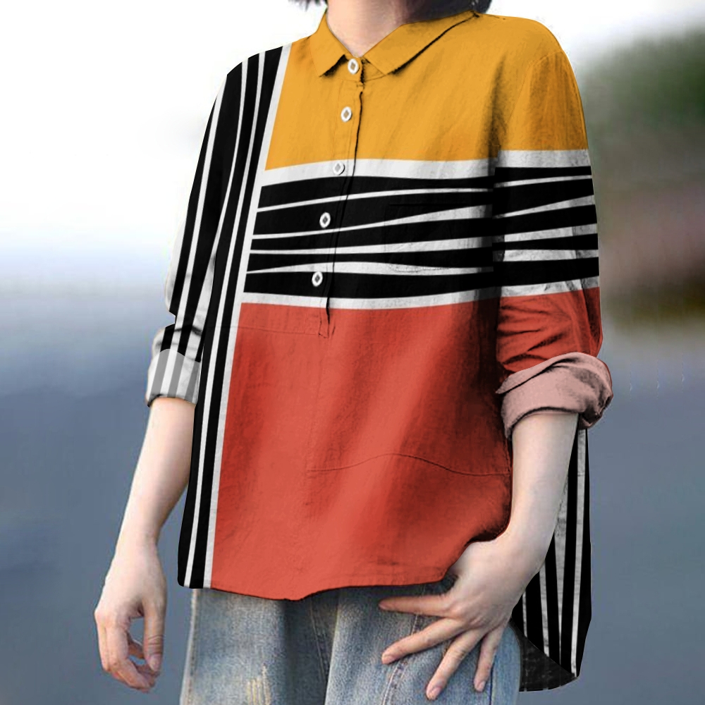 Women's Stripes Printed Casual Shirt