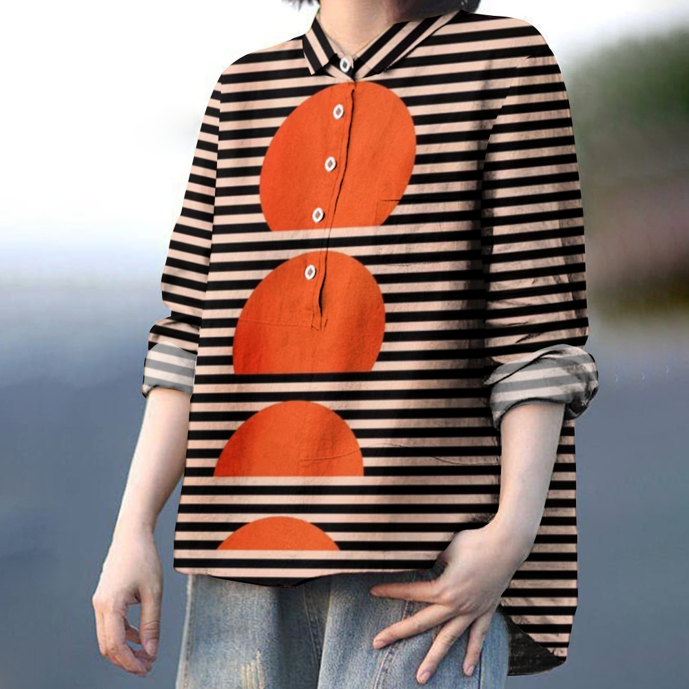 Women's Stripe Printed Casual Shirt