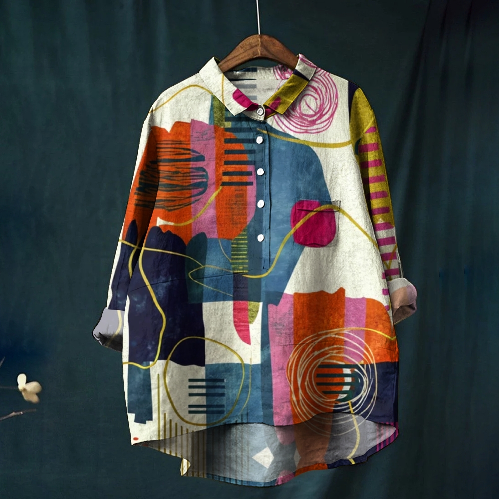 Women's Abstract Printed Casual Shirt