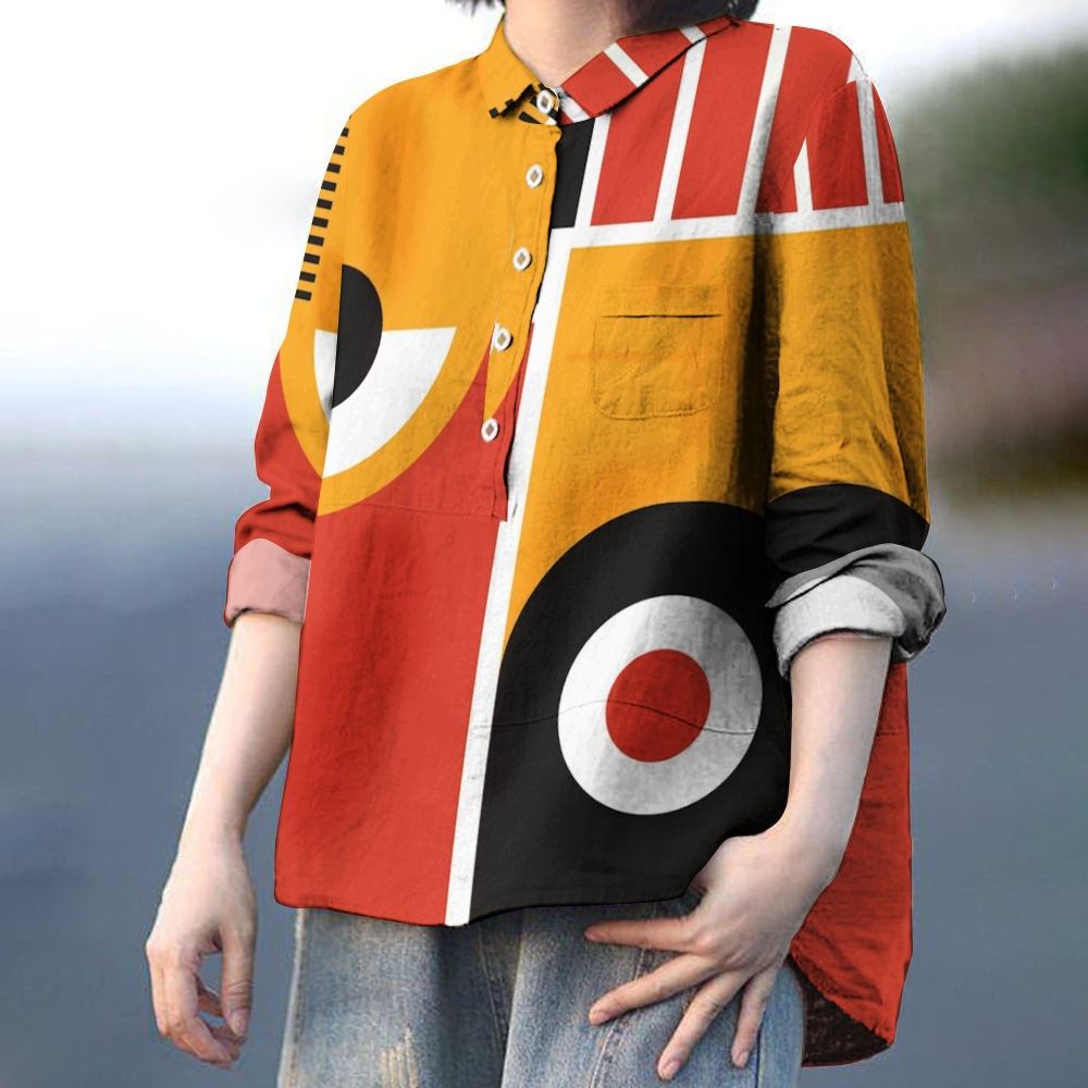 Women's Abstract Printed Casual Shirt