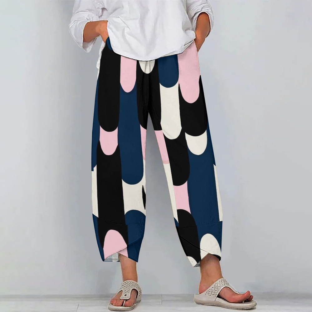 Women's Casual Colorful Geometry Printed Pants