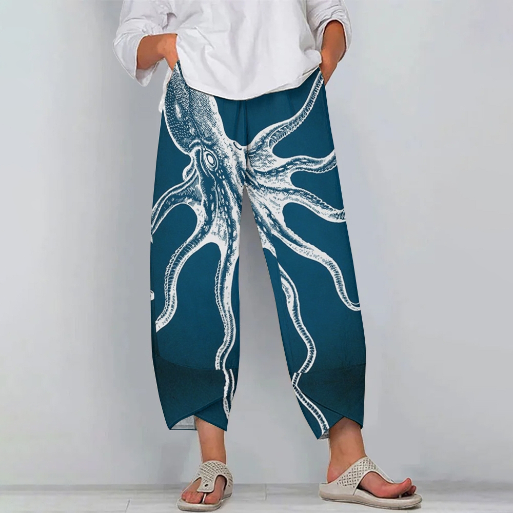 Women's Casual Octopus Printed Pants