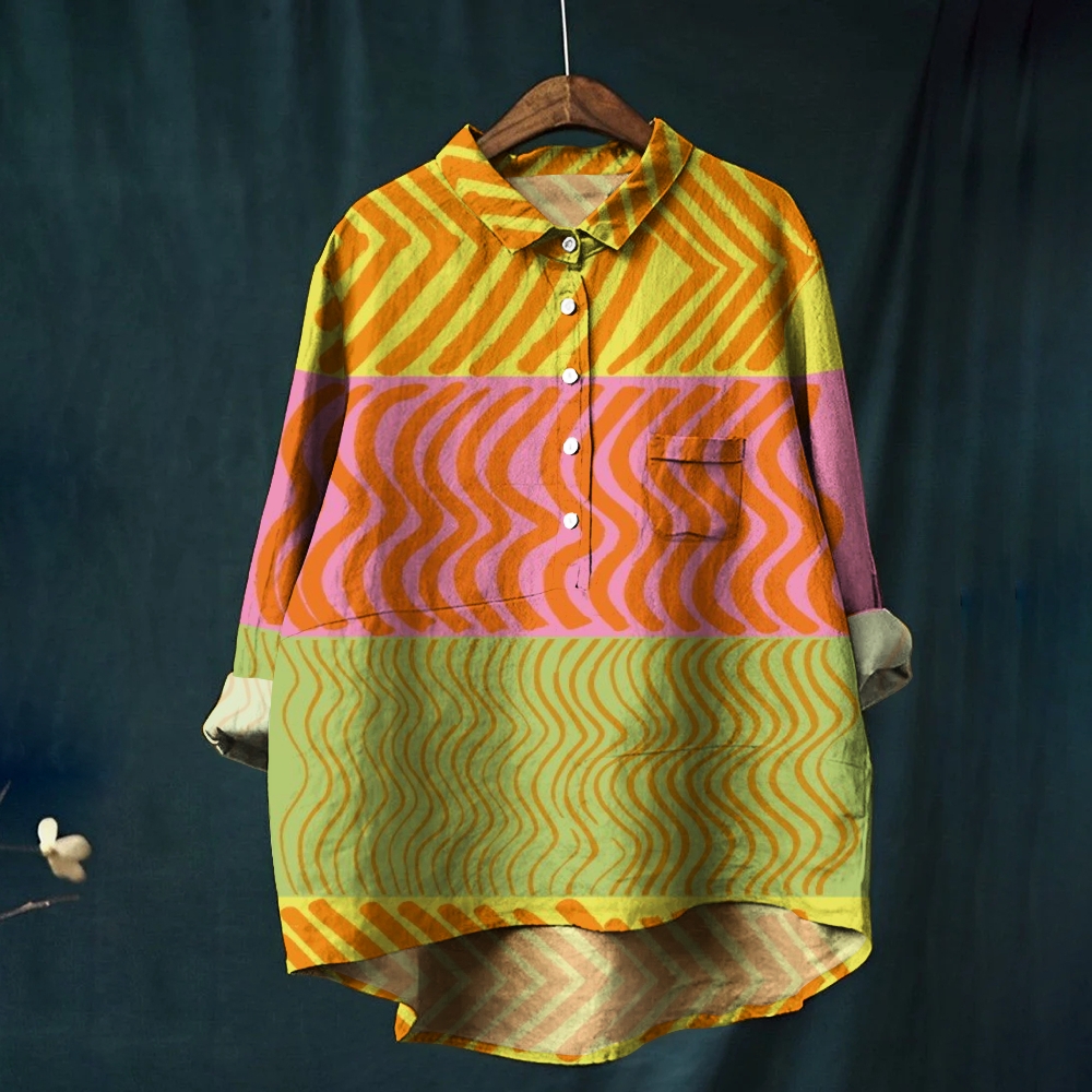 Women's Abstract Printed Casual Shirt