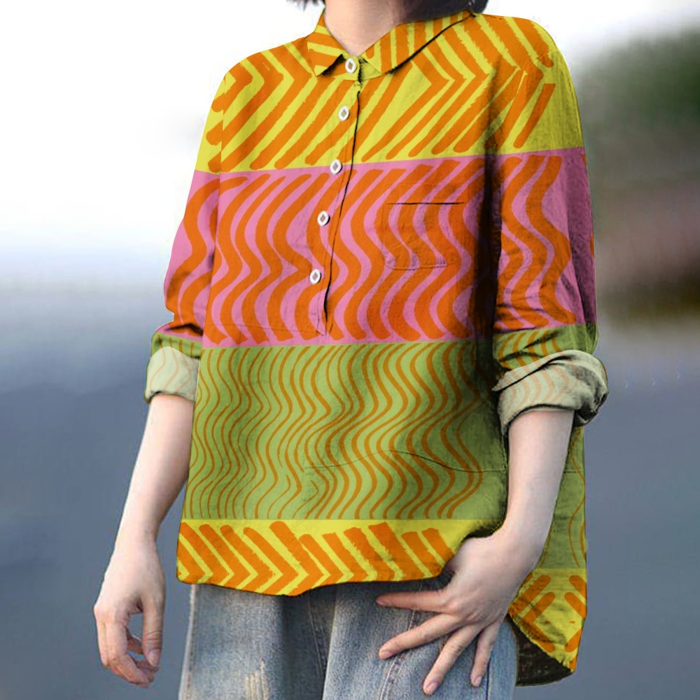 Women's Abstract Printed Casual Shirt