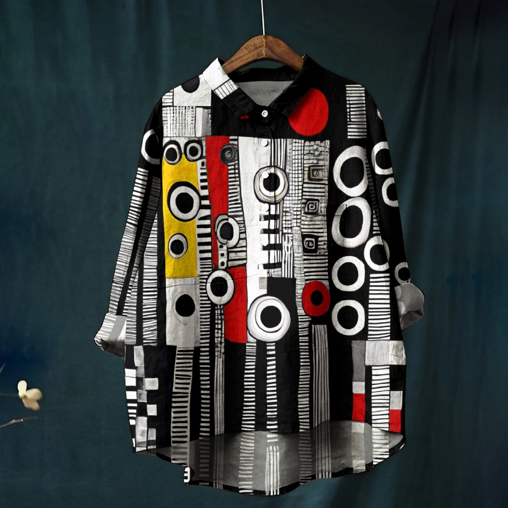 Women's Abstract Printed Casual Shirt