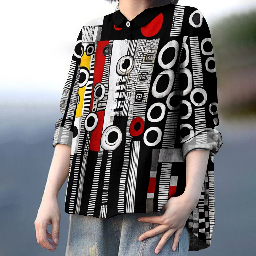 Women's Abstract Printed Casual Shirt