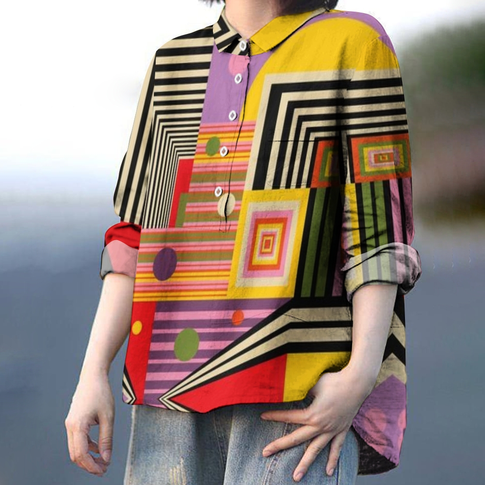 Women's Abstract Printed Casual Shirt