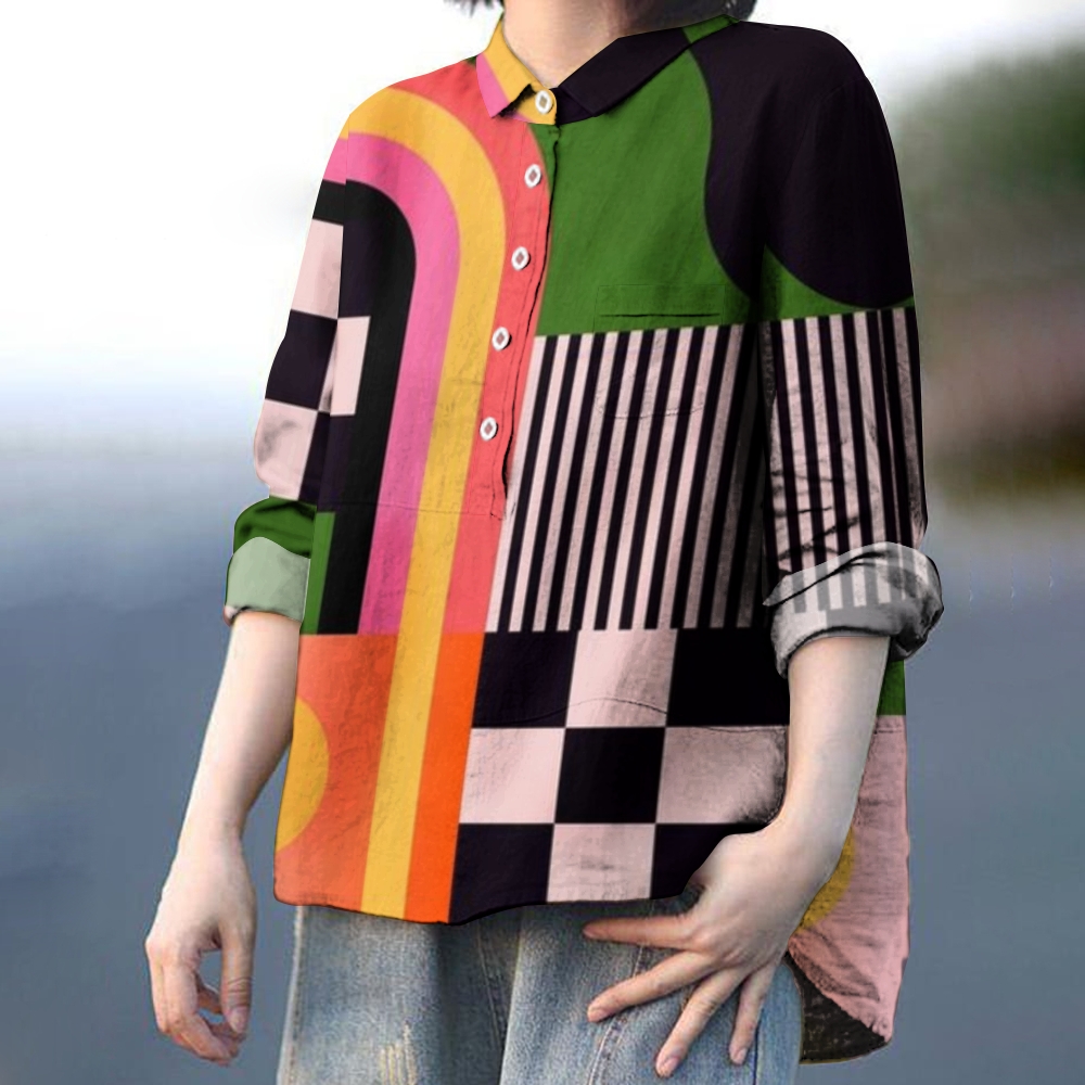 Women's Abstract Printed Casual Shirt