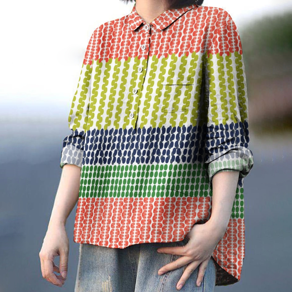 Women's Colorful Geometry  Printed Casual Shirt