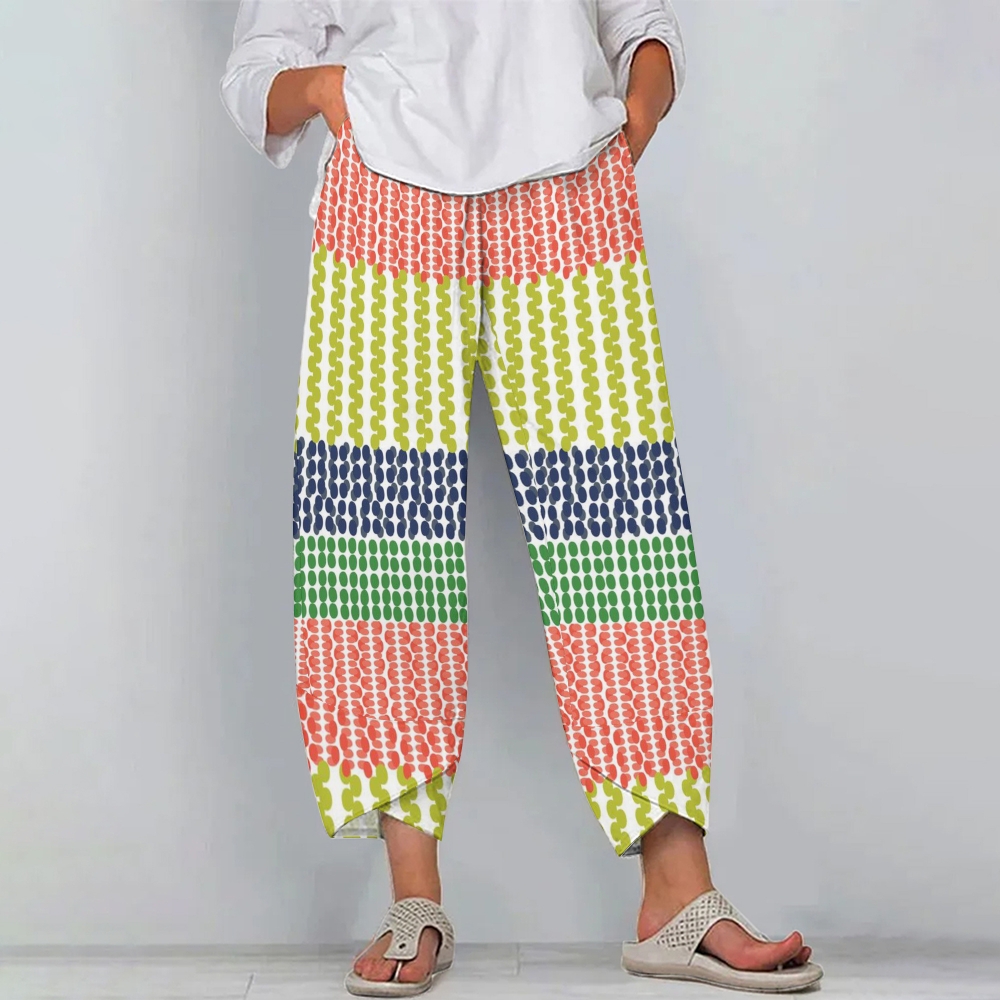 Women's Casual Colorful Geometry Printed Pants