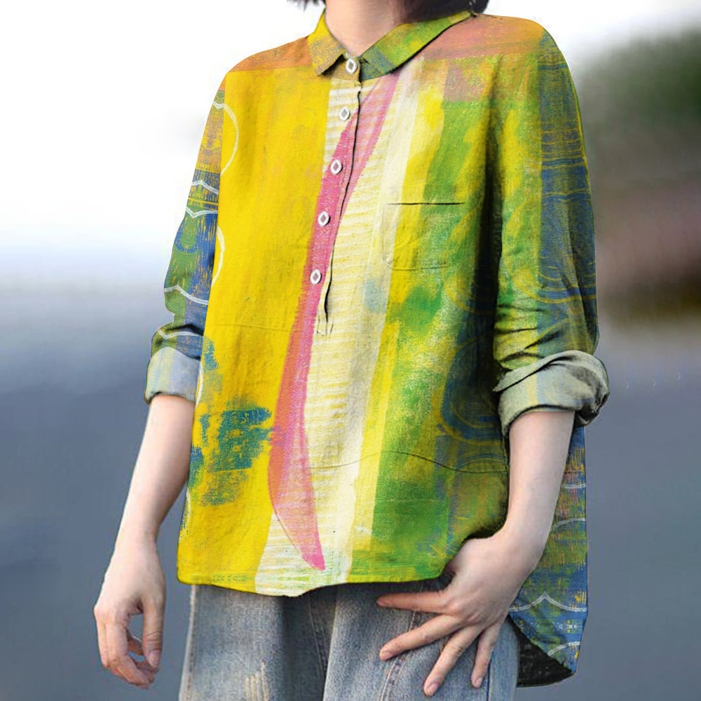 Women's Abstract Printed Casual Shirt