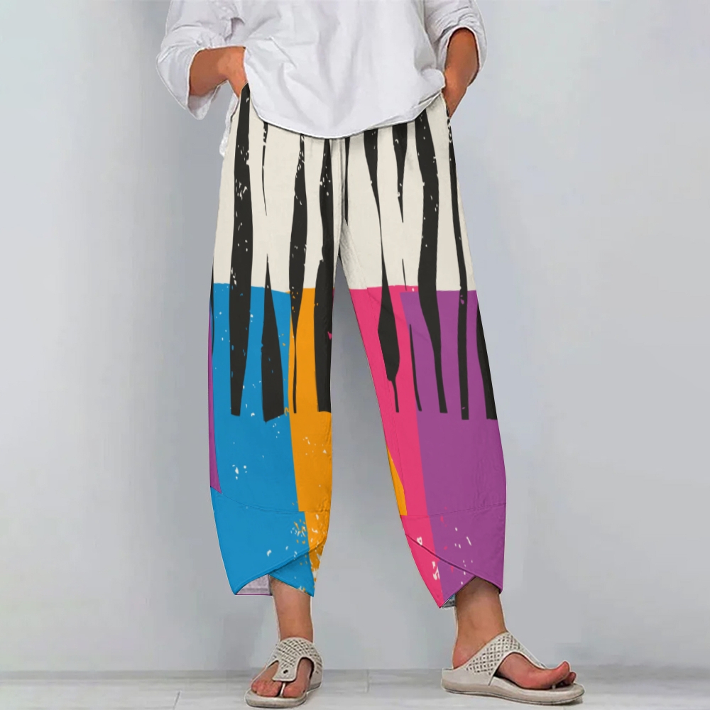 Women's Casual Colorful Geometry Printed Pants