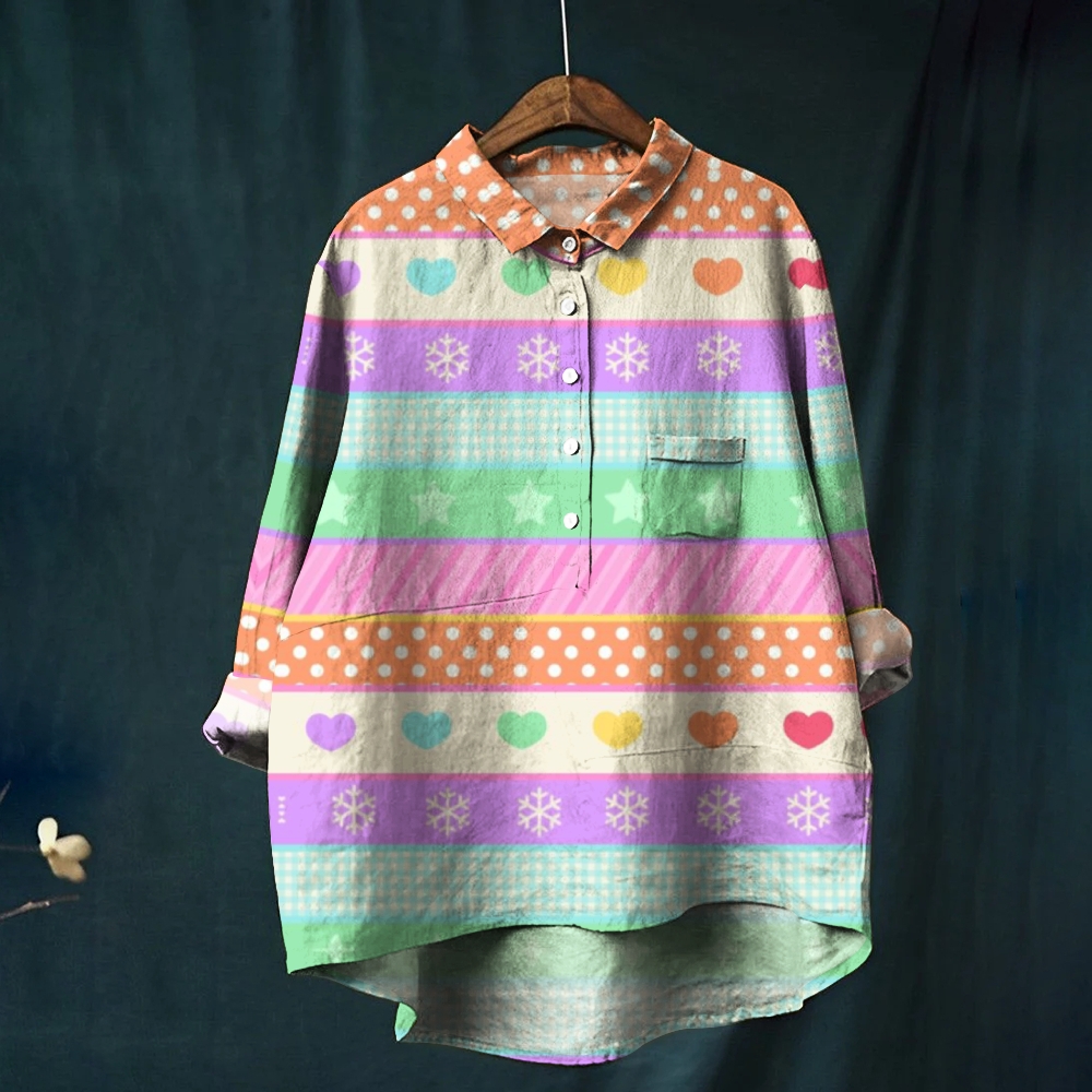 Women's Abstract Printed Casual Shirt