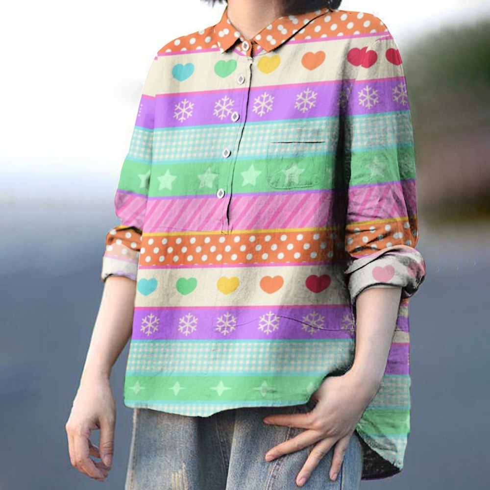 Women's Abstract Printed Casual Shirt
