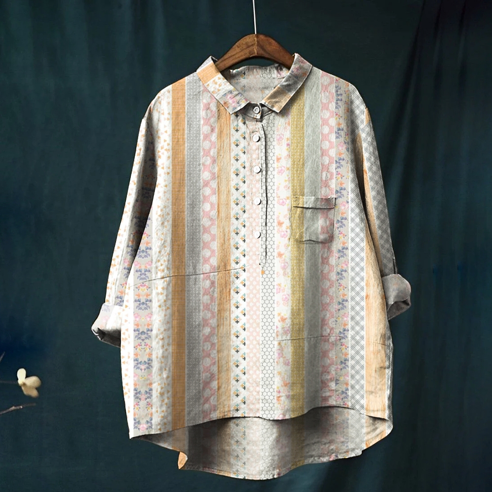 Women's Irregular Geometry Printed Casual Shirt