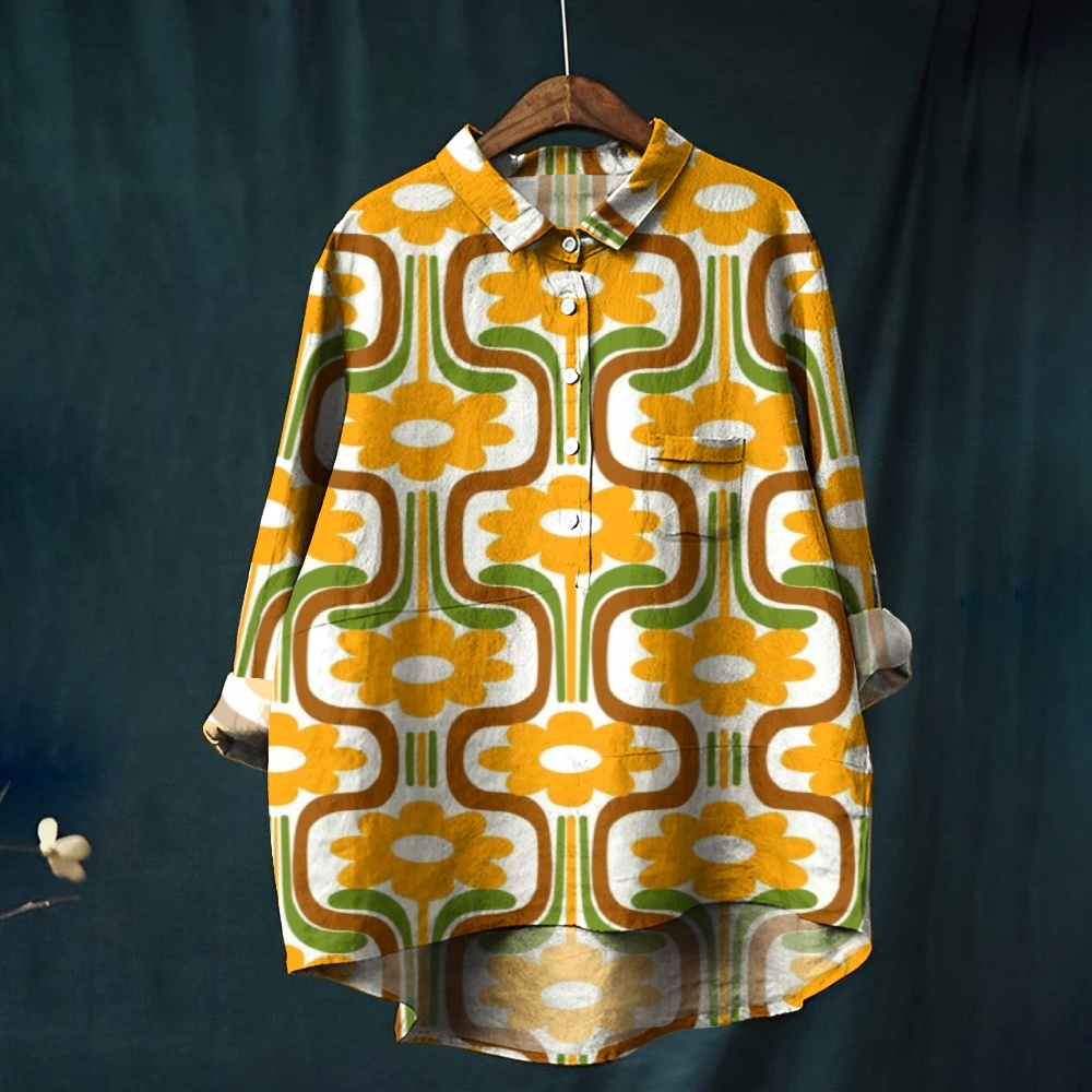 Women's Flowers Printed Casual Shirt